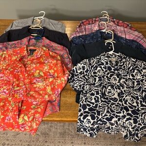 Floral and Patterned Women’s  Shirt Collection. Nine Pieces